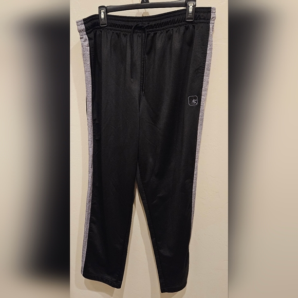 And1 Mens Pants with Drawstring Size 2XLColor Black with Heather Gray Stripes - Picture 2 of 10